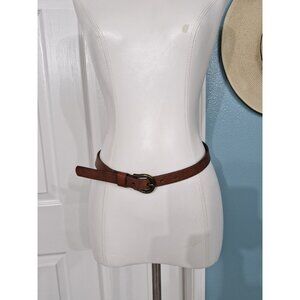VTG Levi BROWN Full Grain GENUINE LEATHER Belt 7/8" Width 37" Long Women Sz S/M